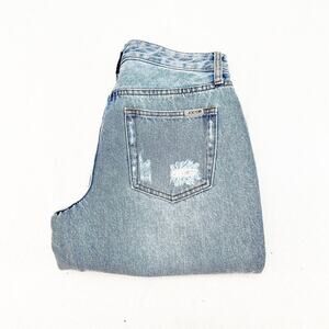 Joe's Wide Leg Light Wash Distressed Ripped Denim Jeans Parksville Size 29